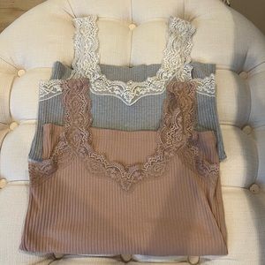 J. Crew lace camis set